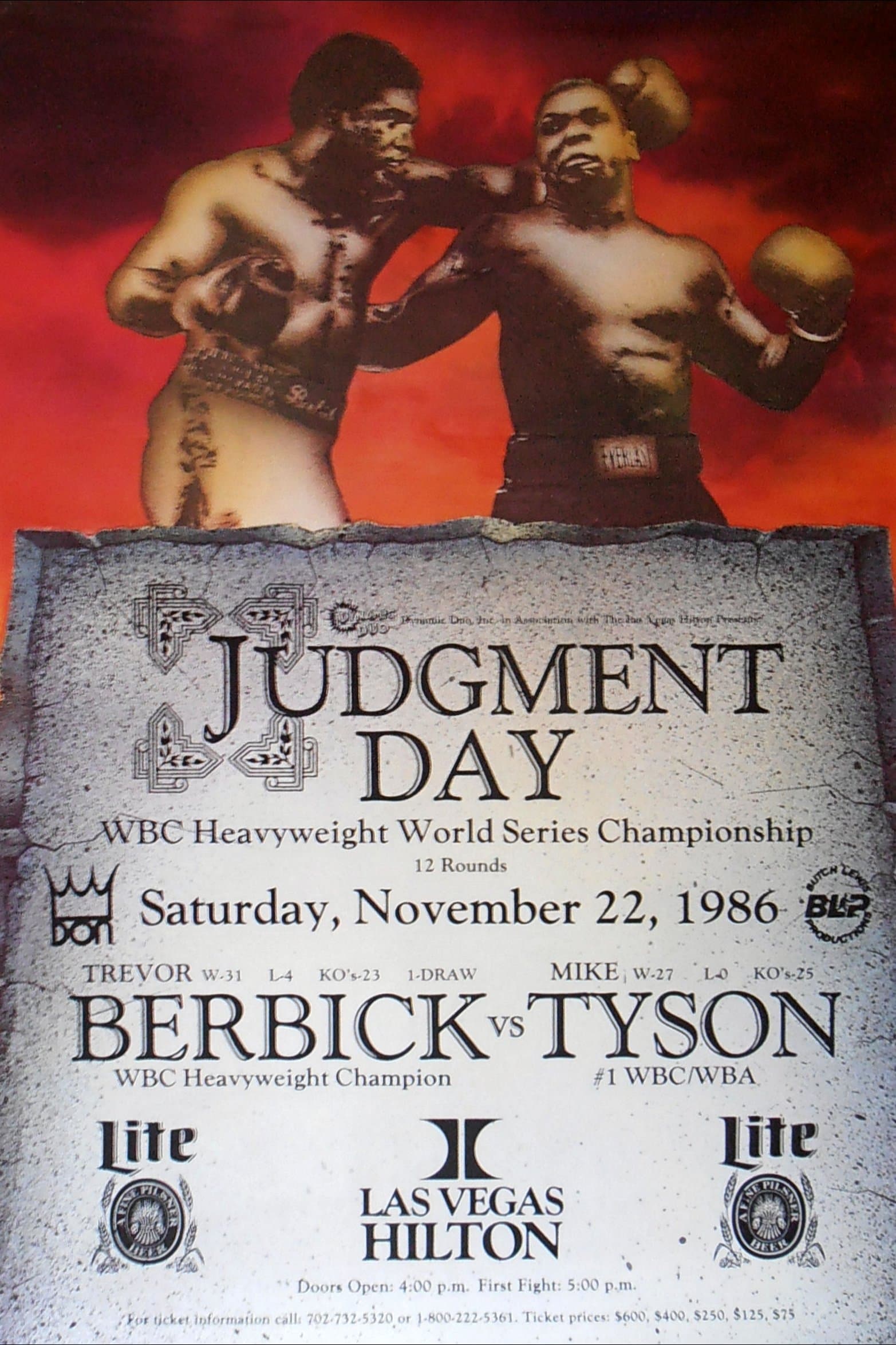 Постер Mike Tyson vs Trevor Berbick